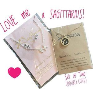 Sagittarius Necklaces and Earrings Set of 2 Zodiac